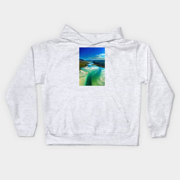 The Hill Inlet, Whitsundays Kids Hoodie by paulmp